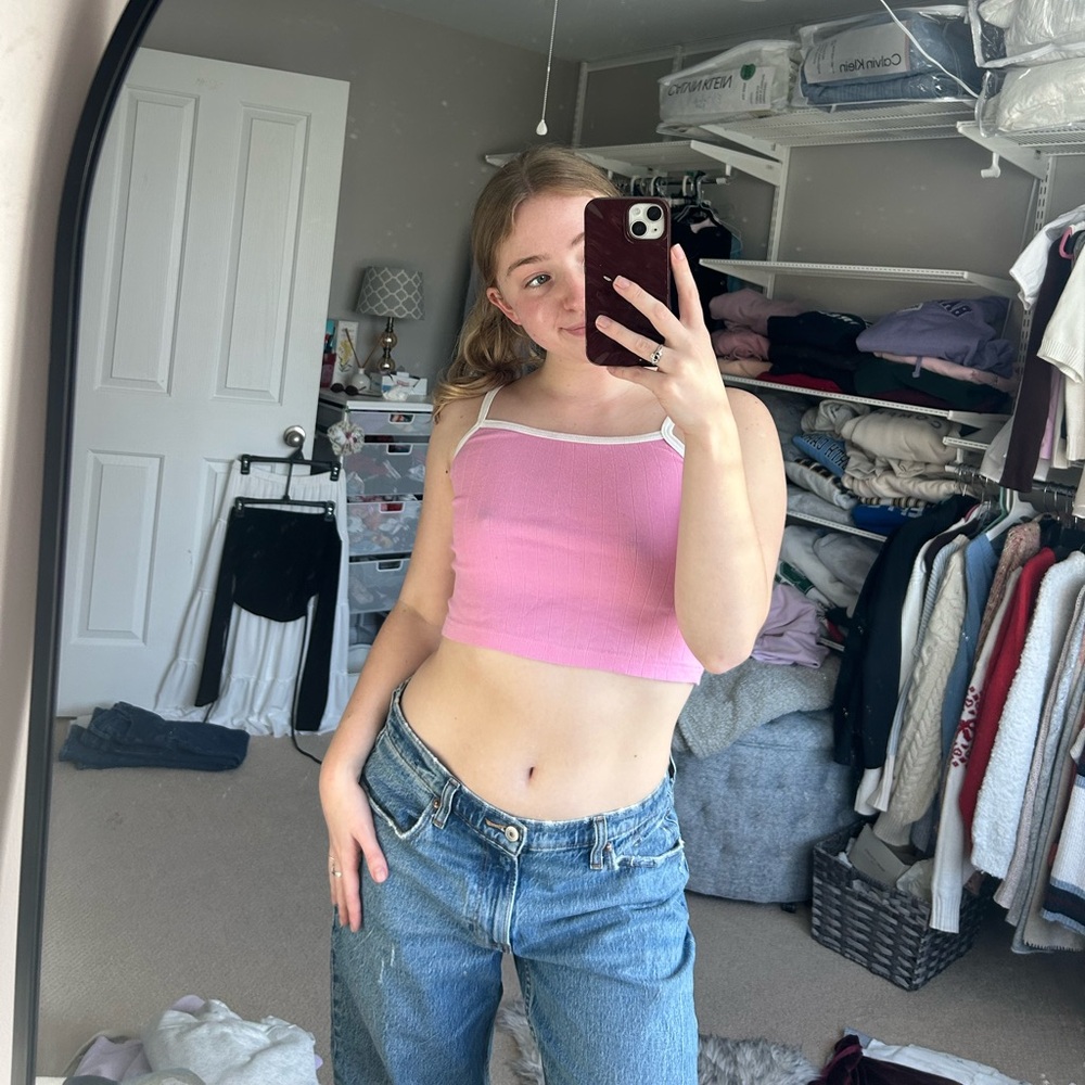 Brandy Melville Pink Baby Tank